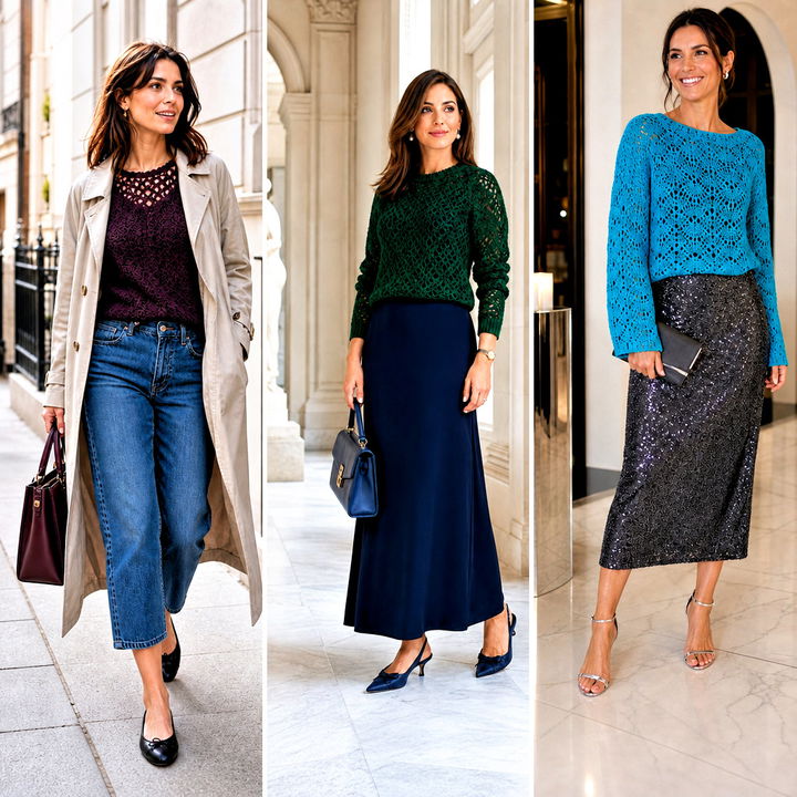 15 Adelaide Lace Crochet Sweater Outfit Ideas for Chic Layers