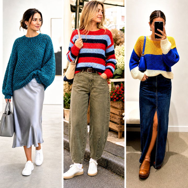 15 Adult Crochet Sweater Outfit Ideas for Cozy Everyday Style