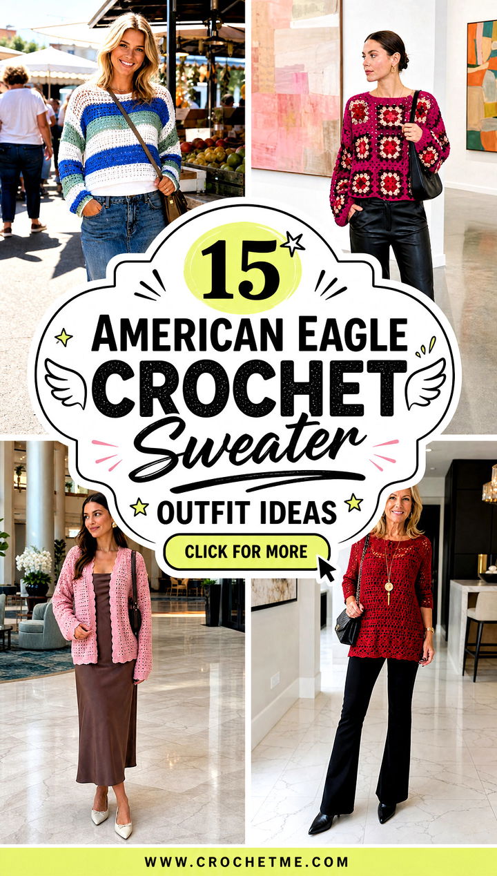 15 american eagle crochet sweater outfit ideas - 15 american eagle crochet sweater outfit ideas