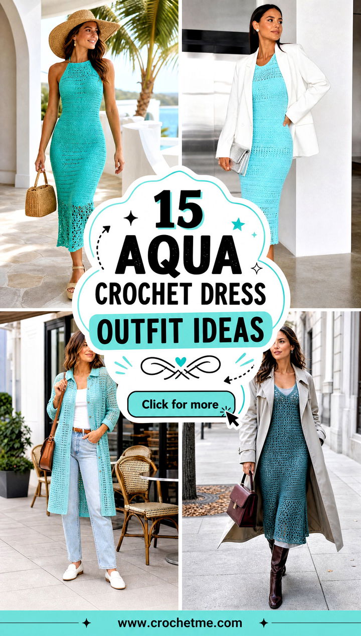 15 aqua crochet dress outfit ideas - 15 aqua crochet dress outfit ideas