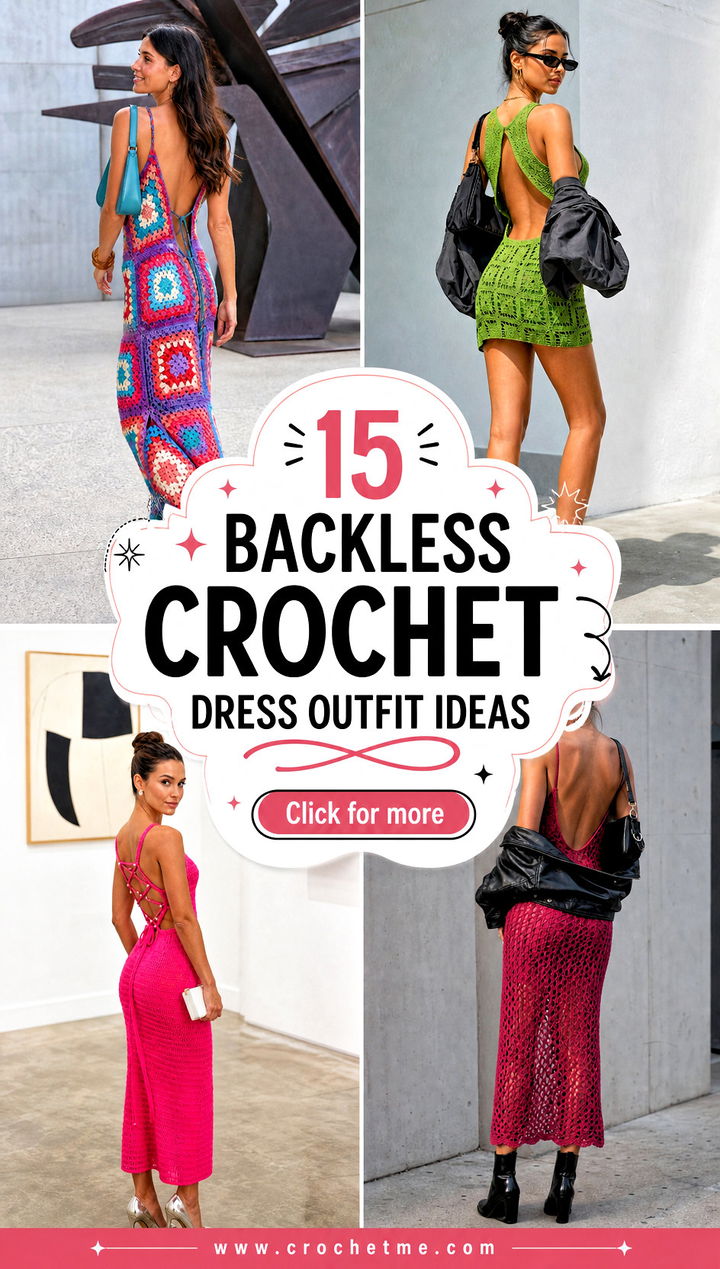 15 backless crochet dress outfit ideas - 15 backless crochet dress outfit ideas
