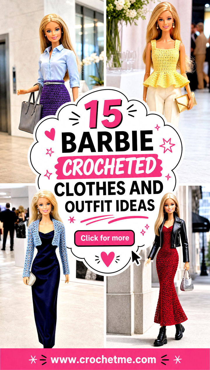 15 barbie crocheted clothes and outfit ideas - 15 barbie crocheted clothes and outfit ideas