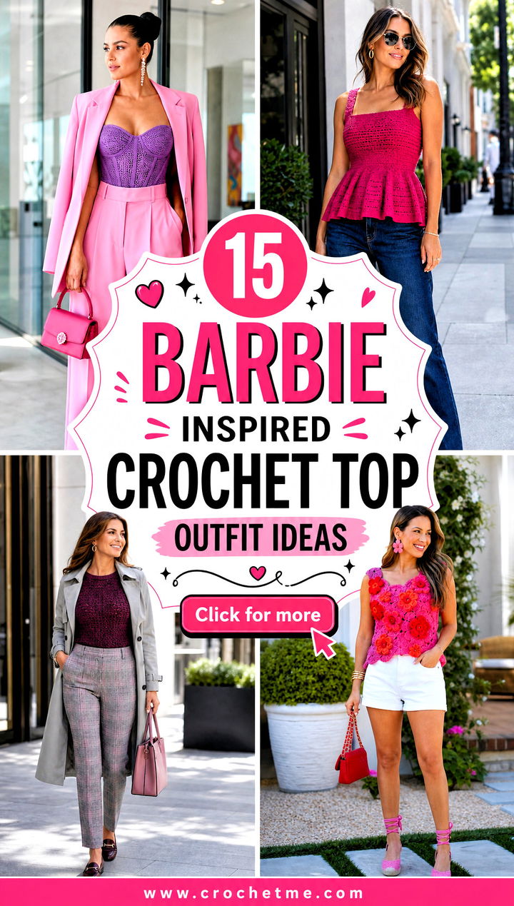 15 barbie inspired crochet top outfit ideas - 15 barbie inspired crochet top outfit ideas
