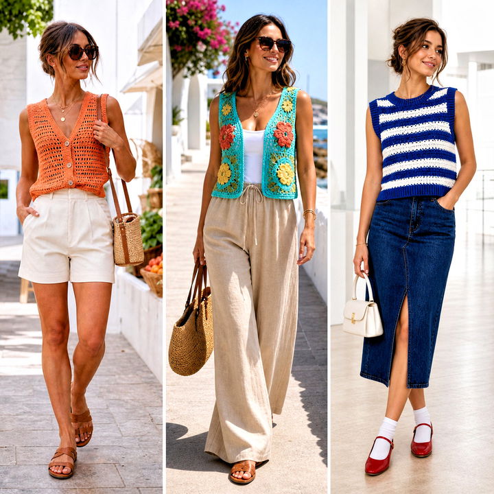 15 Basic Crochet Sweater Vest Outfit Ideas for Easy Layers