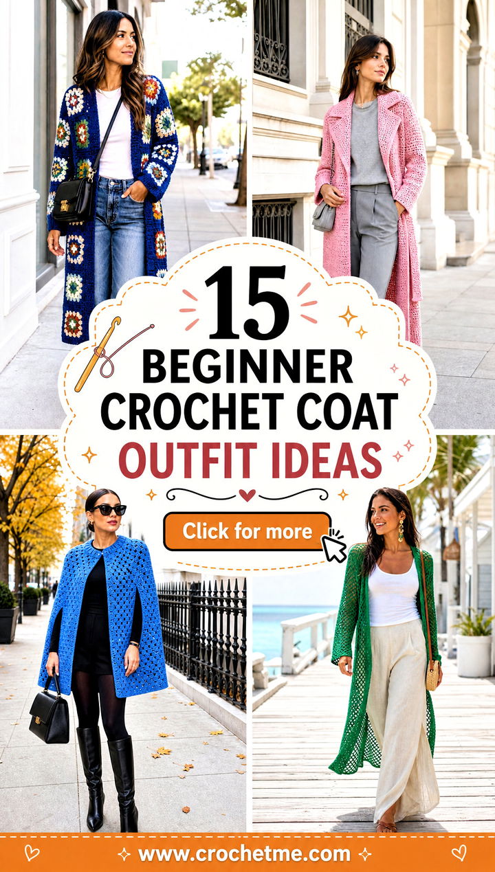 15 beginner crochet coat outfit ideas - 15 beginner crochet coat outfit ideas