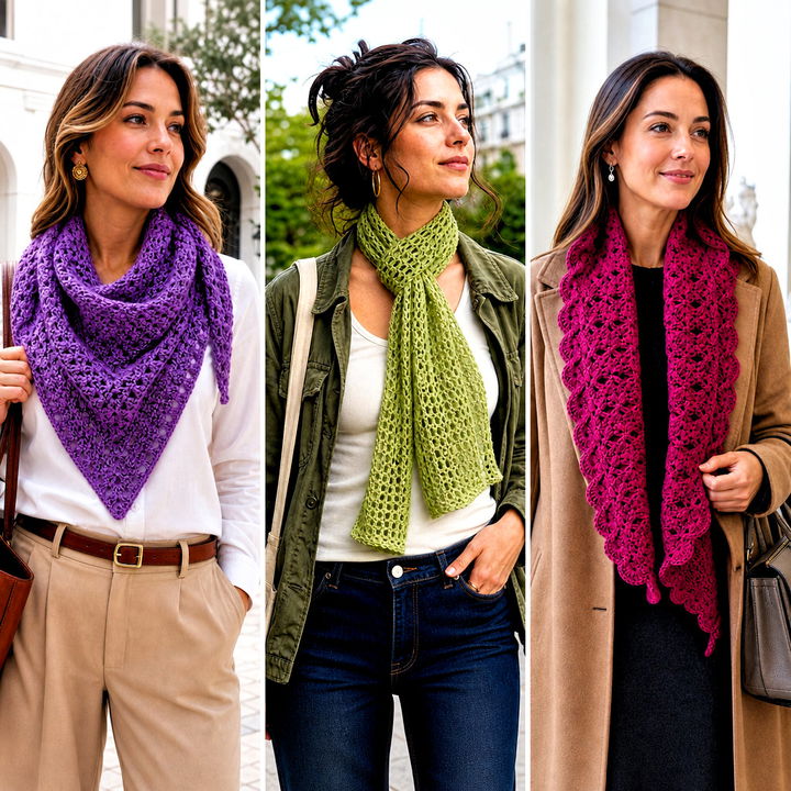 15 Beginner Crochet Scarf Design Outfit Ideas to Try Now