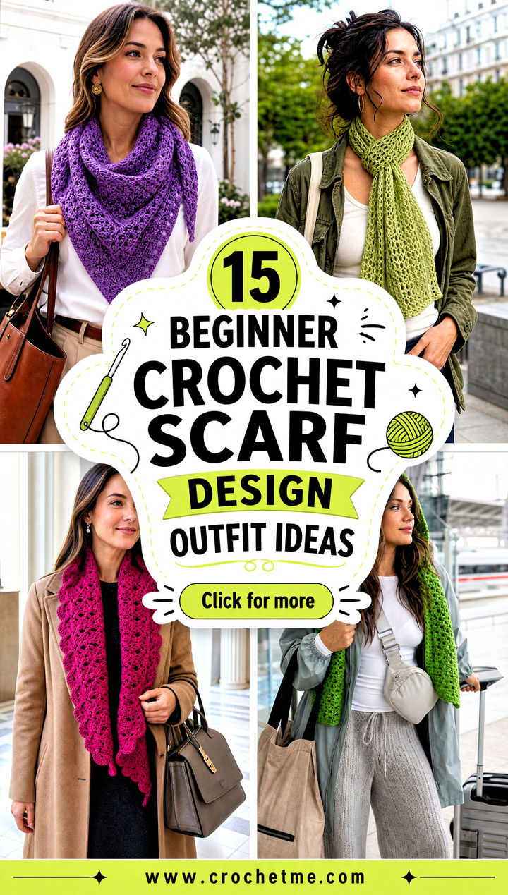15 beginner crochet scarf design outfit ideas - 15 beginner crochet scarf design outfit ideas