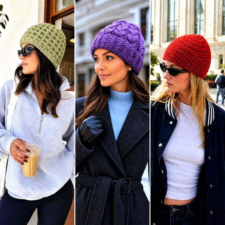 15 Blanket Yarn Crochet Beanie Outfit Ideas for Cozy Winter Style
