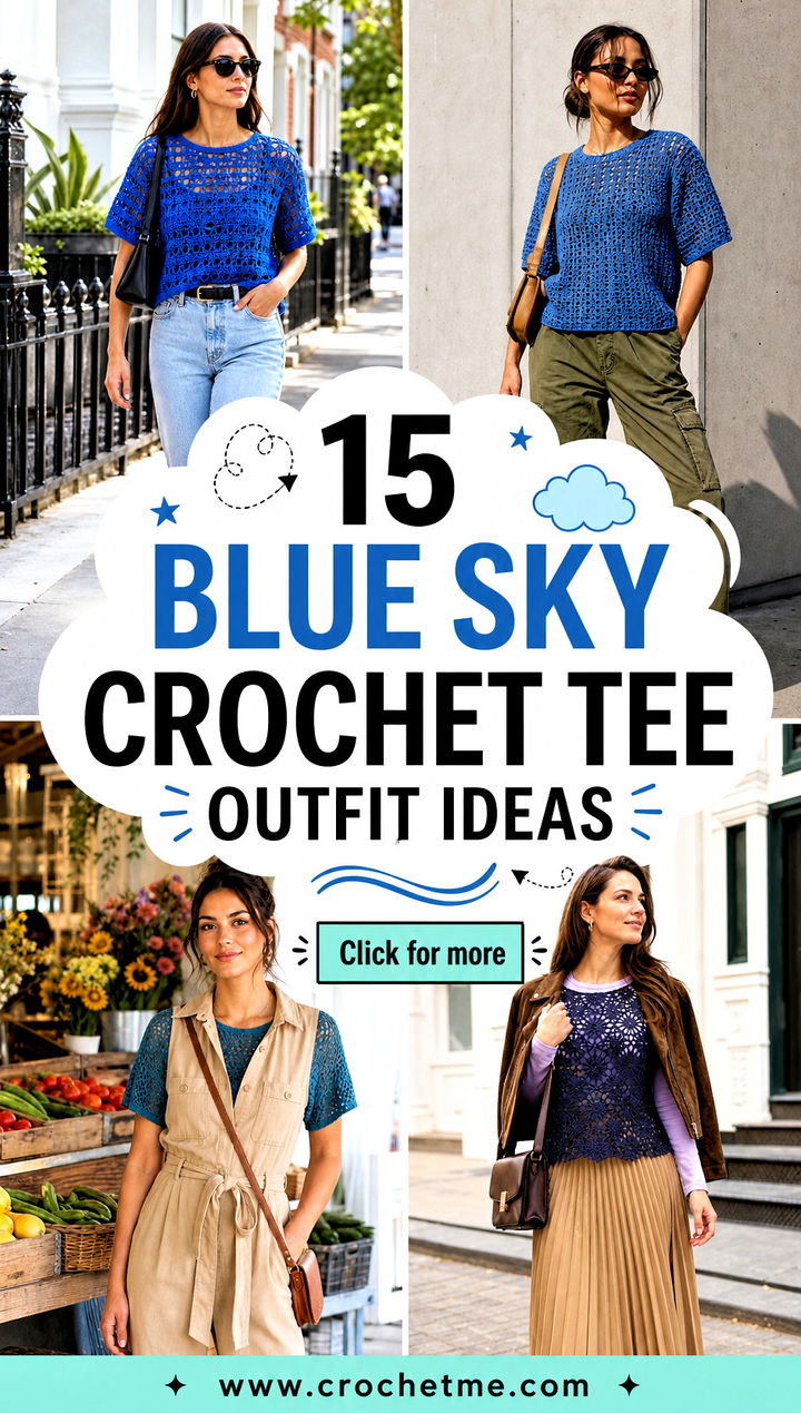 15 blue sky crochet tee outfit ideas - 15 blue sky crochet tee outfit ideas
