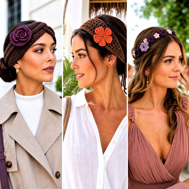 15 brown crochet headband with flower outfit ideas