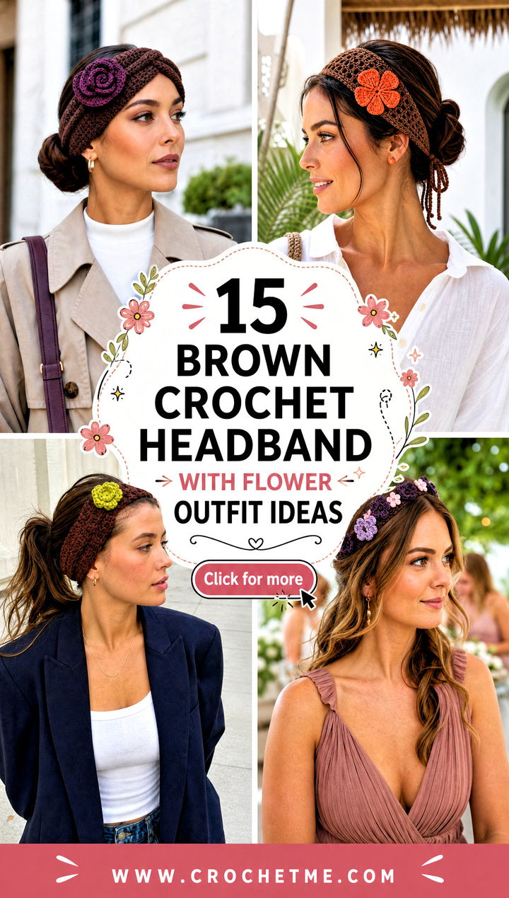 15 brown crochet headband with flower outfit ideas - 15 brown crochet headband with flower outfit ideas