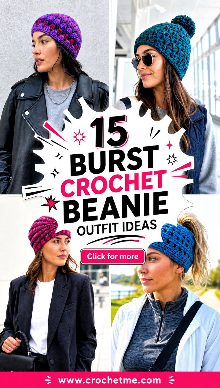 15 burst crochet beanie outfit ideas - 15 burst crochet beanie outfit ideas
