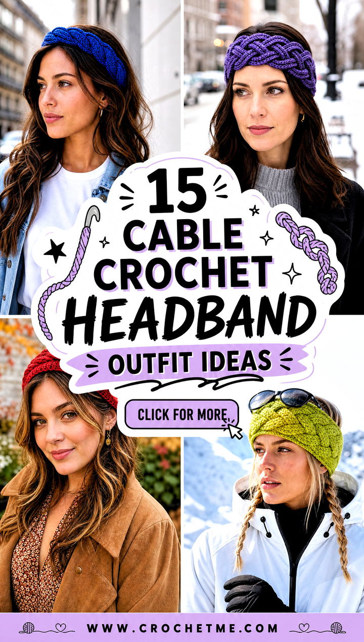 15 cable crochet headband outfit ideas - 15 cable crochet headband outfit ideas