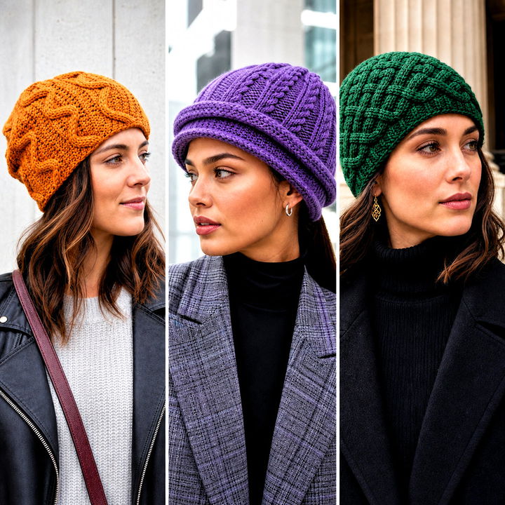 15 Cabled Crochet Beanie Design Outfit Ideas for Winter