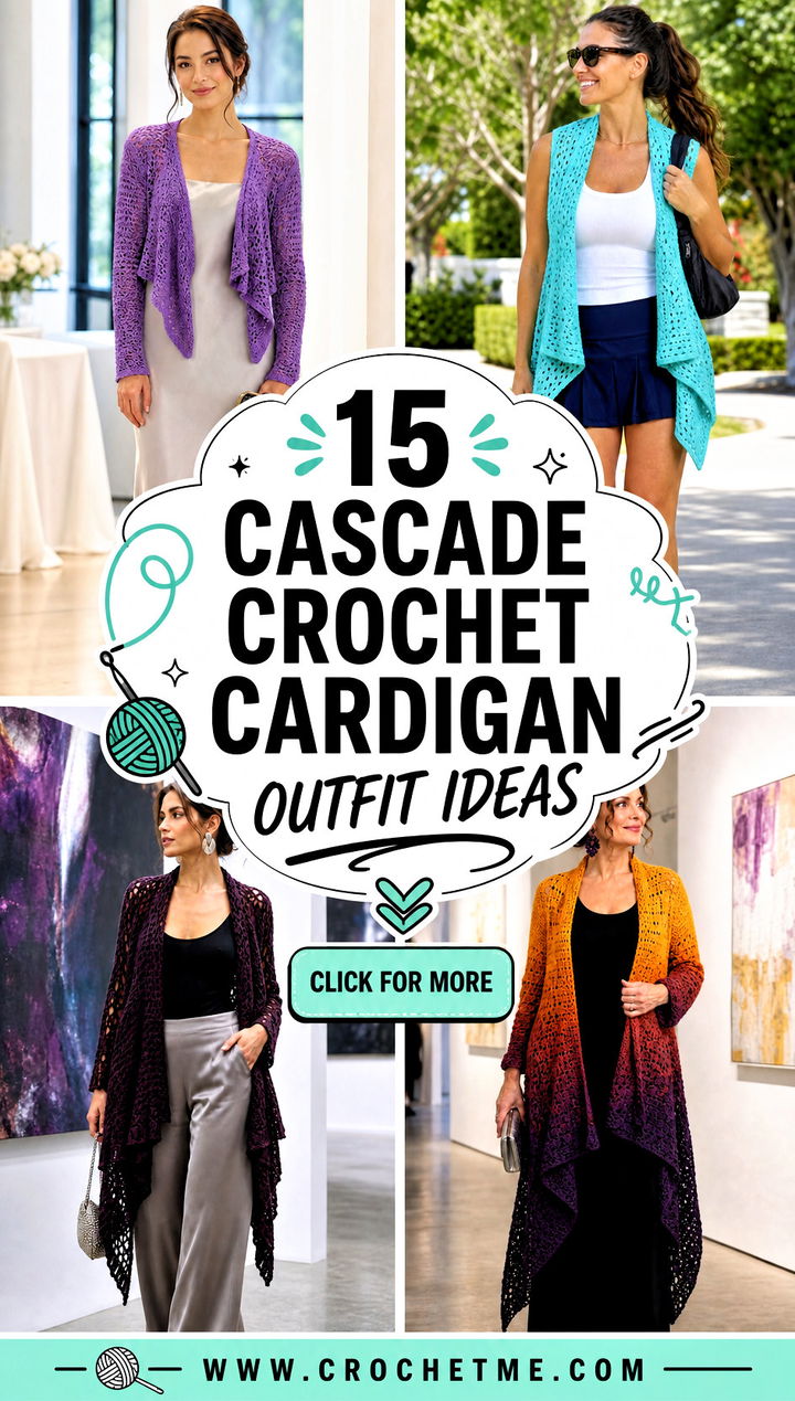 15 cascade crochet cardigan outfit ideas - 15 cascade crochet cardigan outfit ideas