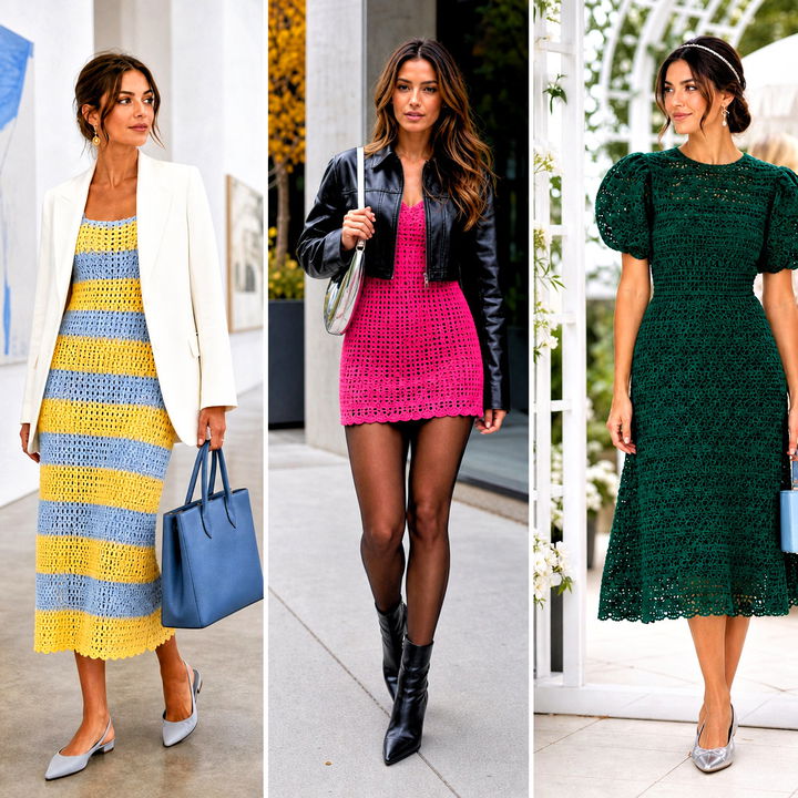 15 Colorful Crochet Dress on Hanger Outfit Ideas to Inspire You
