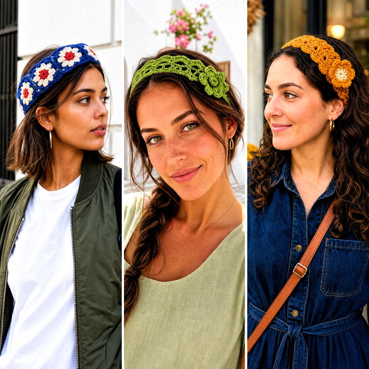 15 Colorful Crocheted Headband With Flower Outfit Ideas to Try