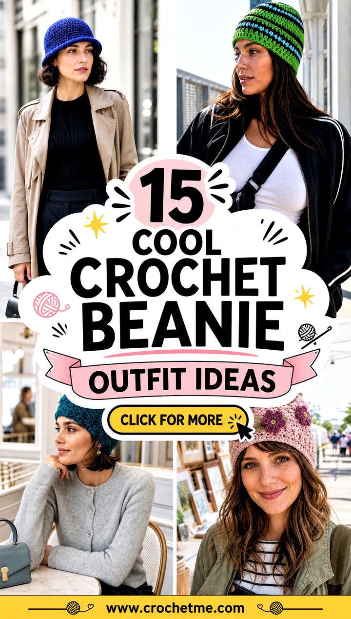 15 cool crochet beanie outfit ideas - 15 cool crochet beanie outfit ideas