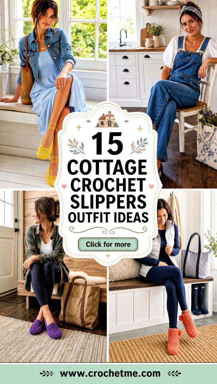 15 cottage crochet slippers outfit ideas - 15 cottage crochet slippers outfit ideas