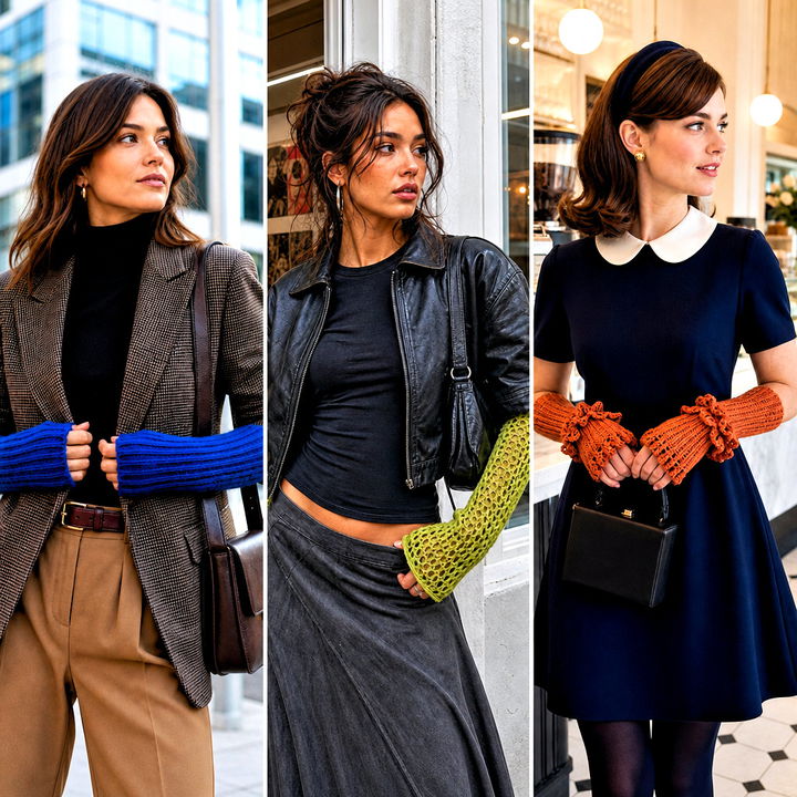 15 Crochet Arm Warmers Vintage-Styled Outfit Ideas for Fall