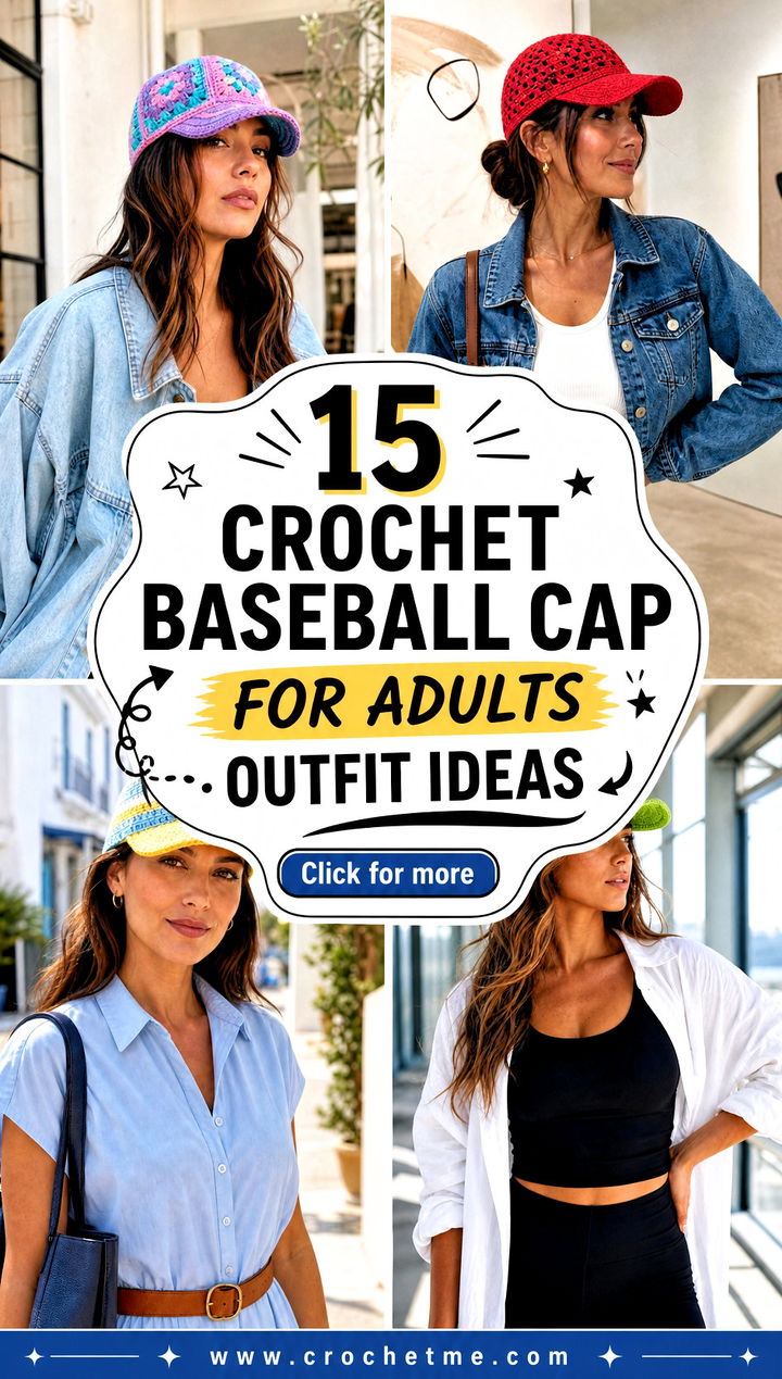 15 crochet baseball cap for adults outfit ideas - 15 crochet baseball cap for adults outfit ideas