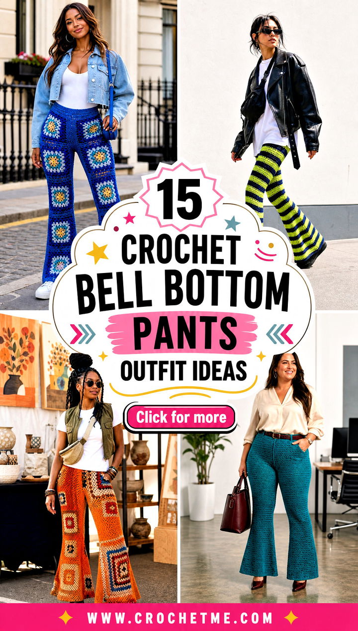 15 crochet bell bottom pants outfit ideas - 15 crochet bell bottom pants outfit ideas