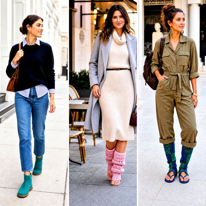 15 crochet boots with flip flop soles outfit ideas