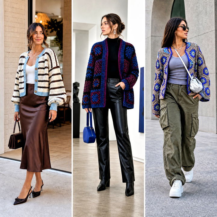 15 Crochet Cardigan With Blue Accents Outfit Ideas to Try