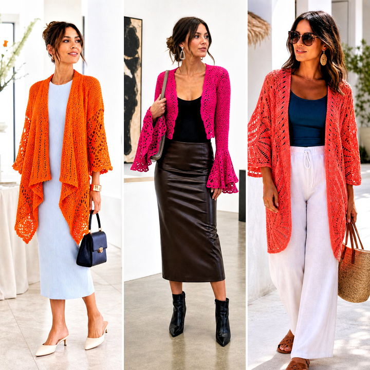 15 Crochet Cardigan With Lace Sleeves Outfit Ideas to Try