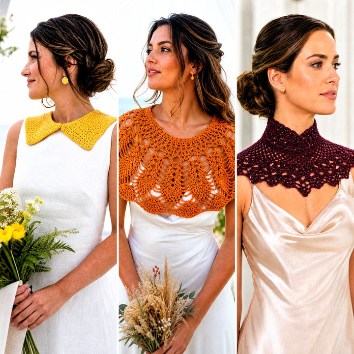 15 Crochet Collar for Wedding Dress DIY Outfit Ideas to Try
