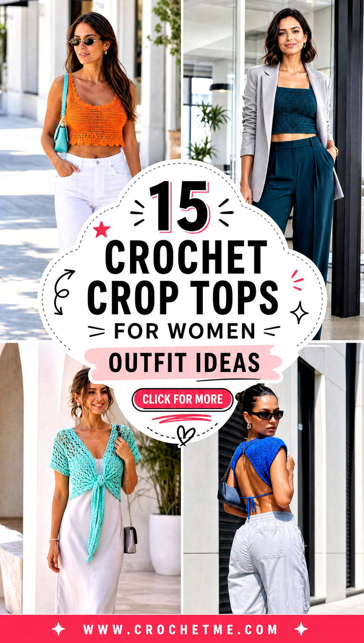 15 crochet crop tops for women outfit ideas - 15 crochet crop tops for women outfit ideas