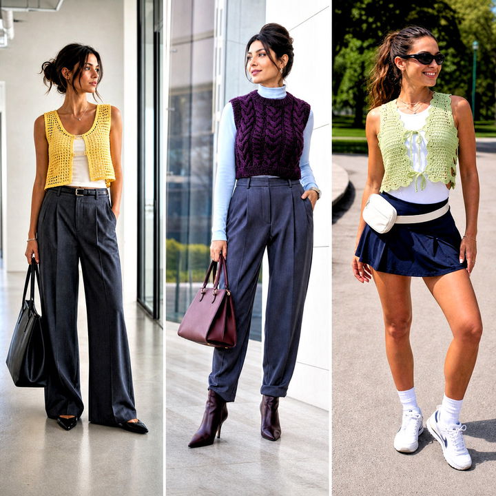 15 Crochet Cropped Vest Outfit Ideas for Trendy Layers