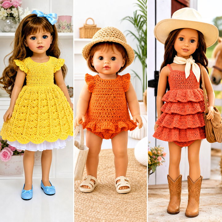 15 Crochet Doll Dress & Panties Outfit Ideas to Inspire You