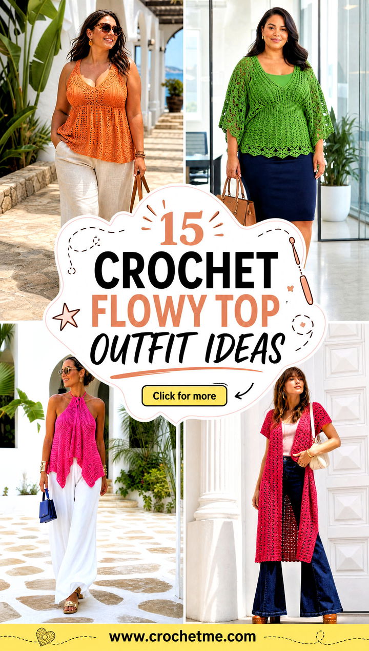 15 crochet flowy top outfit ideas - 15 crochet flowy top outfit ideas