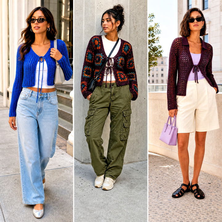 15 Crochet Front Tie Cardigan Outfit Ideas for Cozy Days