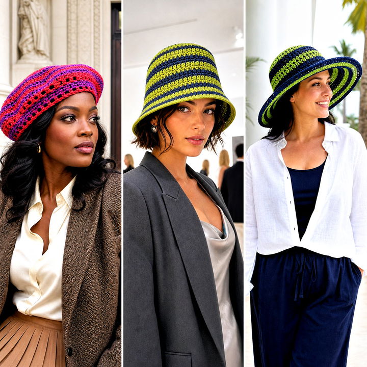 15 Crochet Hats Stripes Outfit Ideas for a Colorful Winter