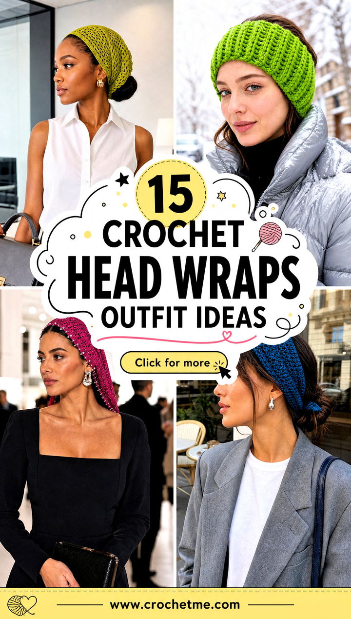 15 crochet head wraps outfit ideas - 15 crochet head wraps outfit ideas