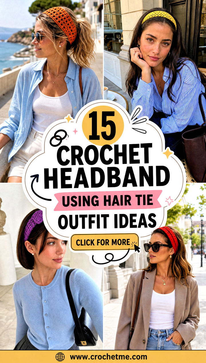 15 crochet headband using hair tie outfit ideas - 15 crochet headband using hair tie outfit ideas