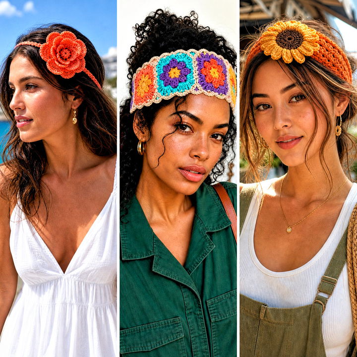 15 Crochet Headband With Flower Decoration Outfit Ideas to Try