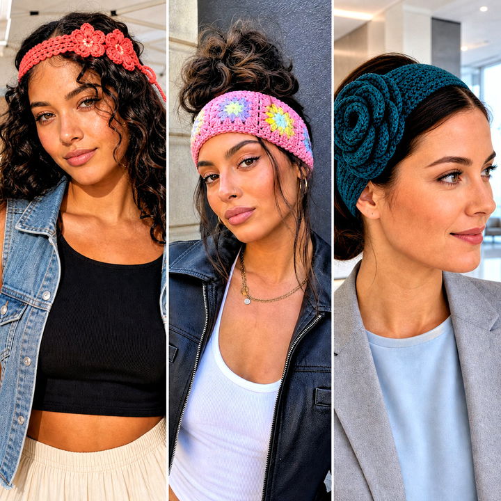 15 Crochet Headband With Flower Design Outfit Ideas to Try