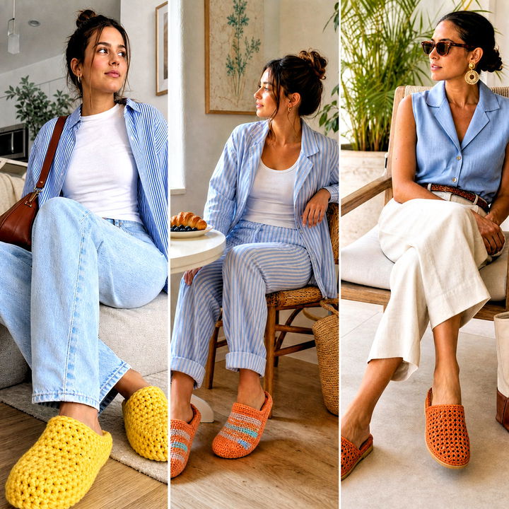 15 Crochet-Knit Clog Slippers Outfit Ideas for Cozy Days