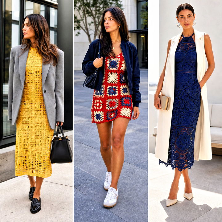 15 Crochet Lace Dress Design Outfit Ideas for Romantic Style