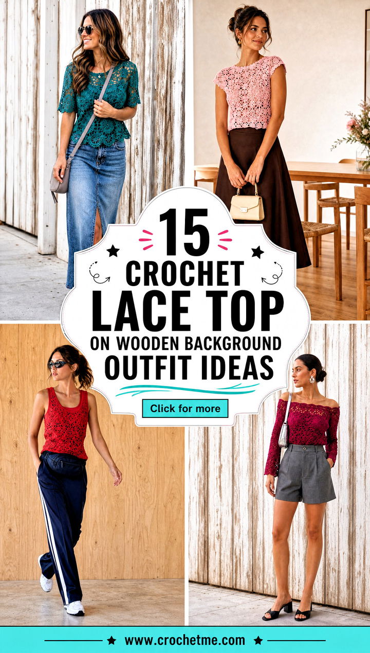 15 crochet lace top on wooden background outfit ideas - 15 crochet lace top on wooden background outfit ideas
