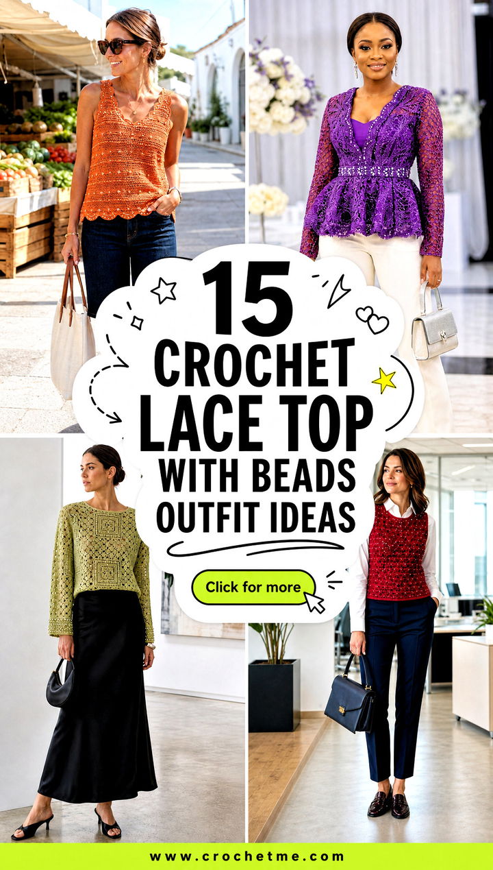 15 crochet lace top with beads outfit ideas - 15 crochet lace top with beads outfit ideas