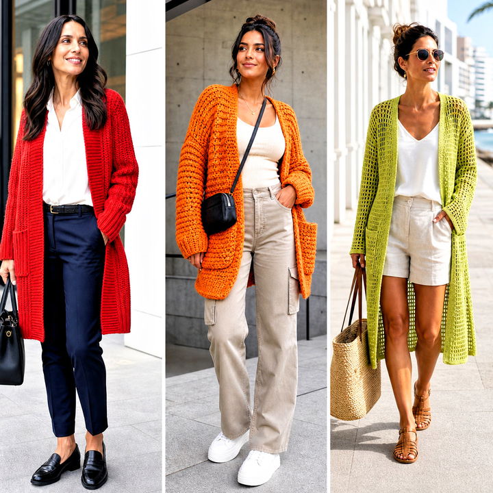 15 Crochet Long Cardigan With Pockets Outfit Ideas for Fall