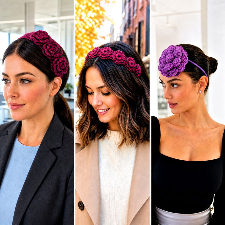 15 Crochet Lovely Flower Headband Outfit Ideas for Spring