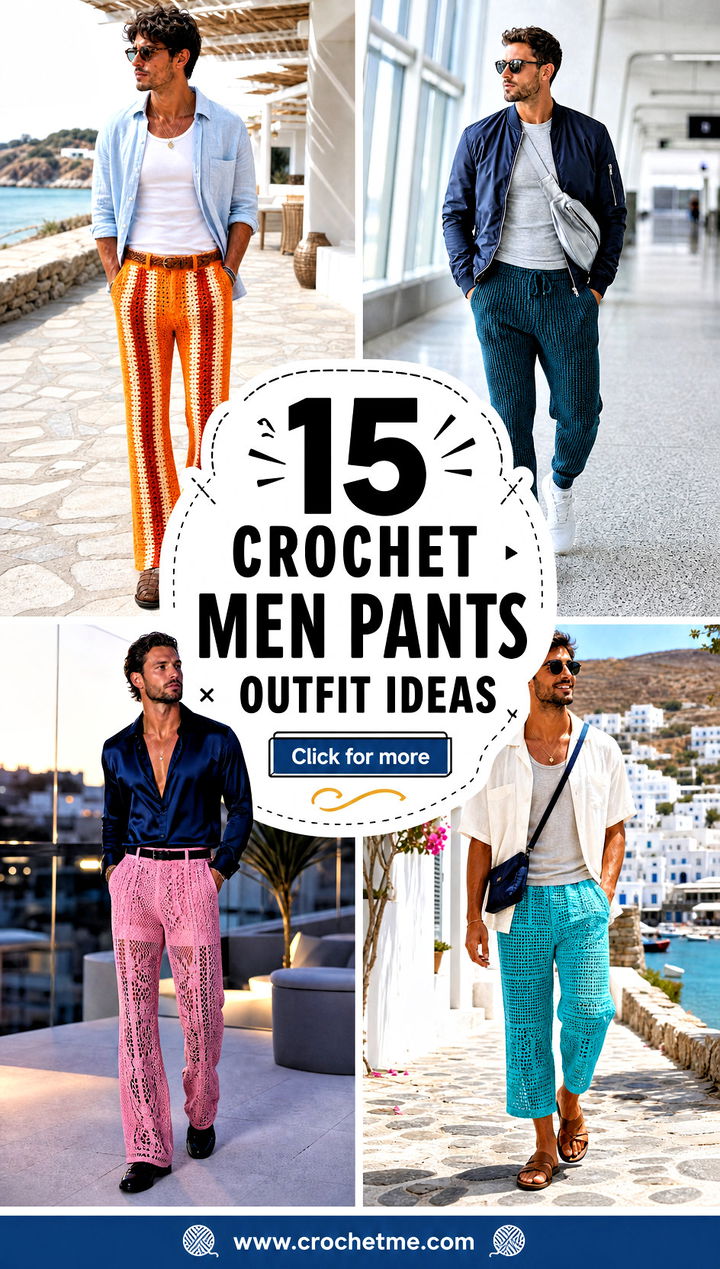 15 crochet men pants outfit ideas - 15 crochet men pants outfit ideas