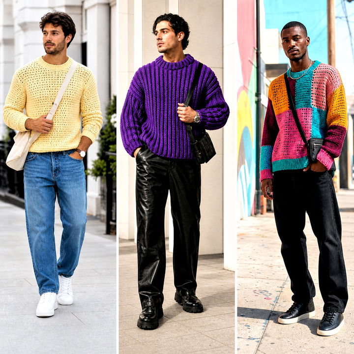 15 Crochet Mens Pullover Outfit Ideas for Cozy Street Style