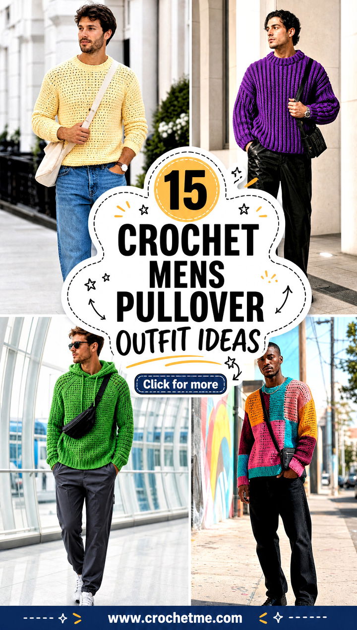 15 crochet mens pullover outfit ideas - 15 crochet mens pullover outfit ideas