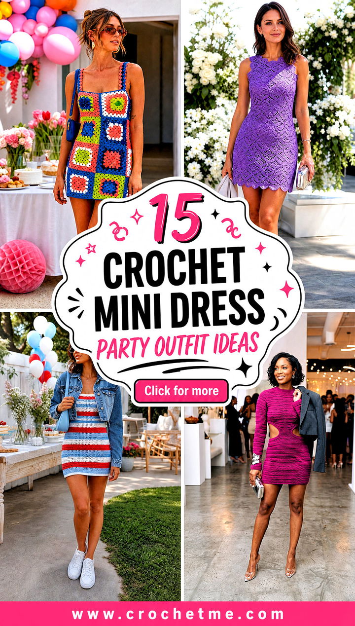 15 crochet mini dress party outfit ideas - 15 crochet mini dress party outfit ideas